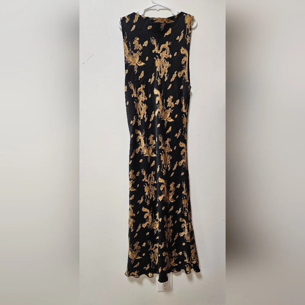 Vtg Black Market Silk Midi Dress Size S - Picture 5 of 5